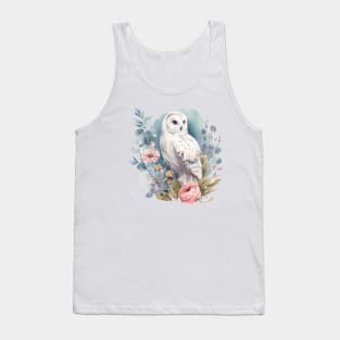 Owl Floral Tank Top